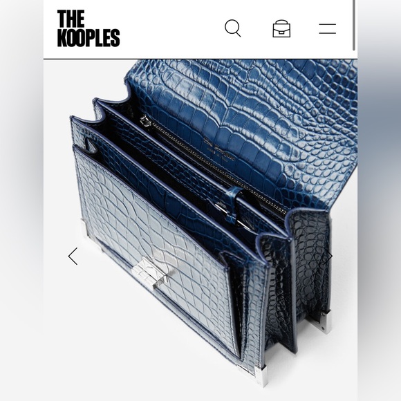 The Kooples Emily Croc-Embossed Leather Mini Crossbody Small NWT gold hardware - Picture 13 of 16